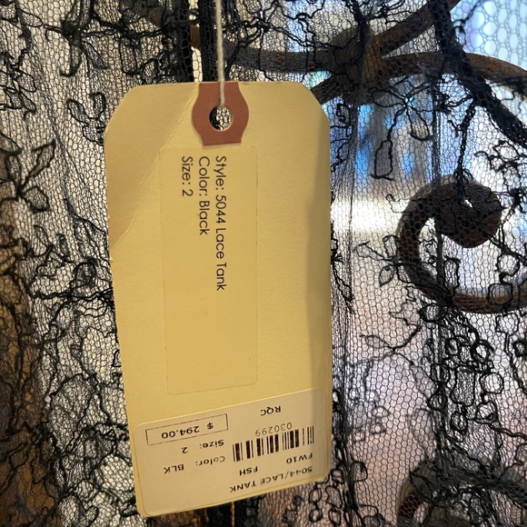 NWT McQ navy blue lace tank top - Picture 3 of 3